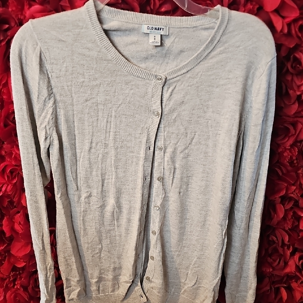 Old Navy Womens Gray Cardigan Sweater Size Mrdium